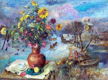 Artworks in 150 Subjects Painting - winter still life 1947 modern decor flowers